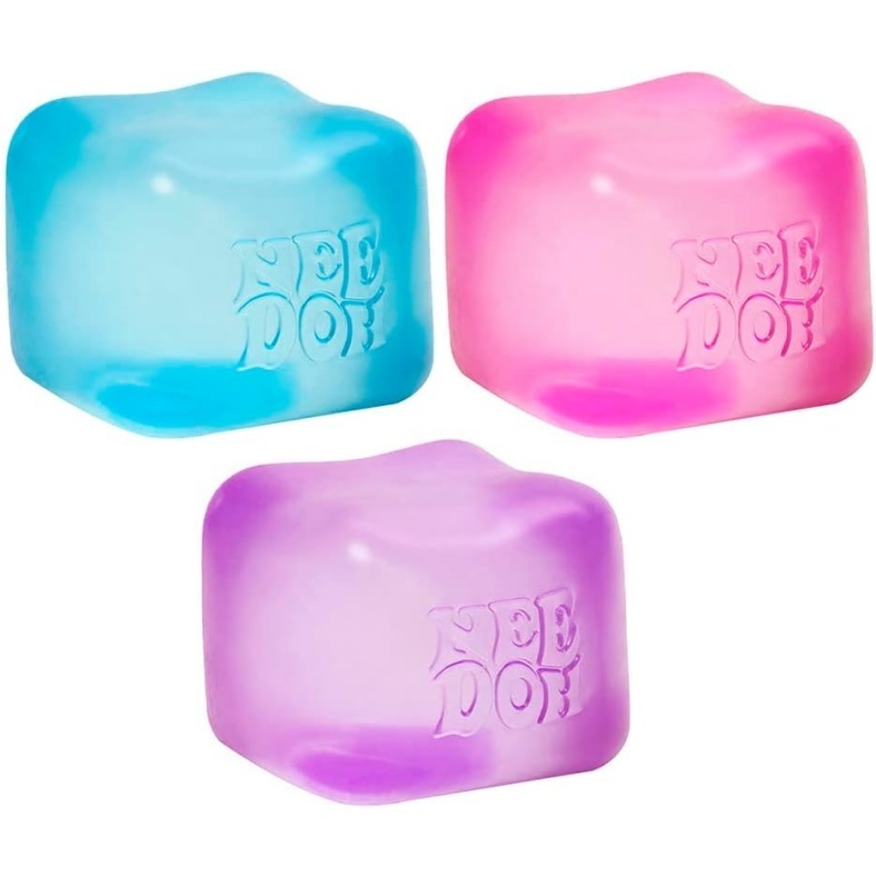 NeeDoh Nice Cube - Solid Squish - 3 Pack (Assorted)